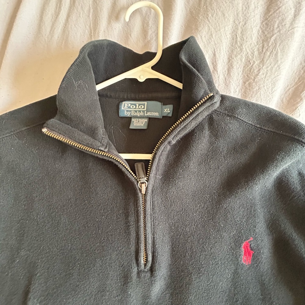 Ralph Lauren Men’s XL Black Zip Up Sweater - Picture 2 of 3